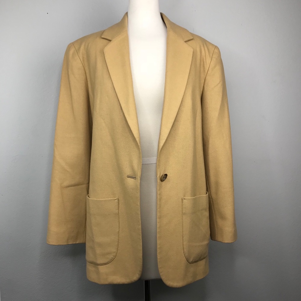 J. Crew Oversize Wool Blend Tan Blazer